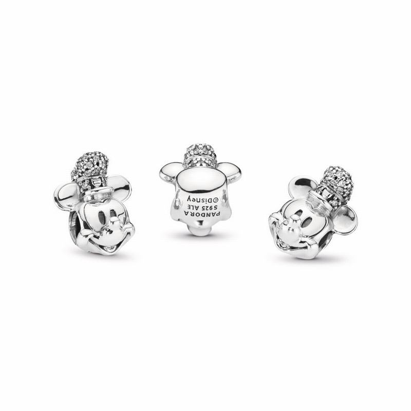 Pandora Disney Shimmering Steamboat Willie Portrait Charm Silver Egypt PO2694308